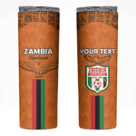 Custom Zambia Football Skinny Tumbler Come On Chipolopolo - African Pride