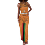 Custom Zambia Football Tank Maxi Dress Come On Chipolopolo - African Pride