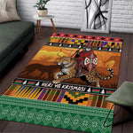 Afro Christmas in Kenya Safari Area Rug Black Santa Riding Leopards - African Pride