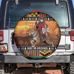 Afro Christmas in Kenya Safari Spare Tire Cover Black Santa Riding Leopards - African Pride