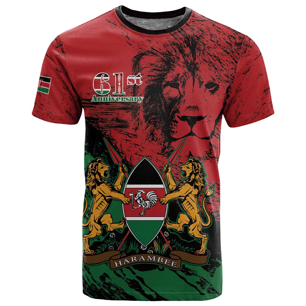 Jamhuri Ya Kenya T shirt African Lion - Coat Of Arms