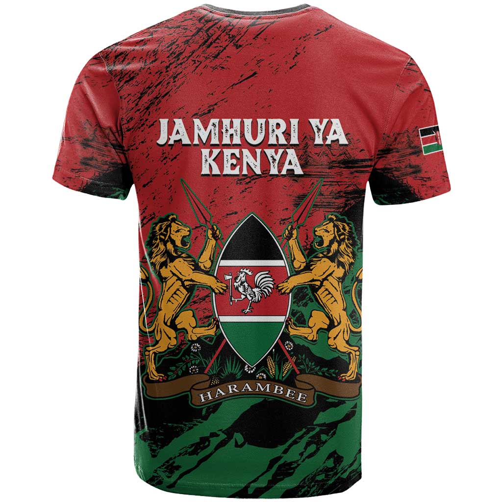 Jamhuri Ya Kenya T shirt African Lion - Coat Of Arms