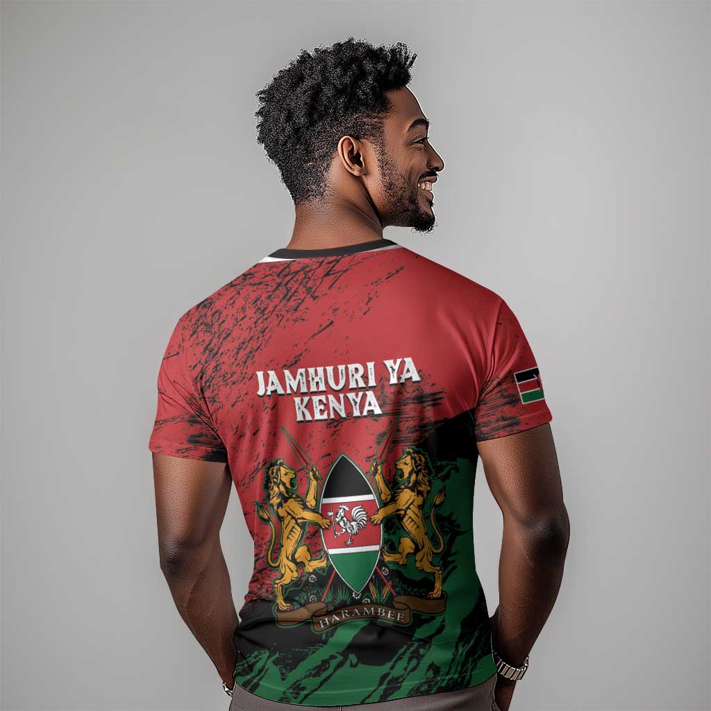Jamhuri Ya Kenya T shirt African Lion - Coat Of Arms