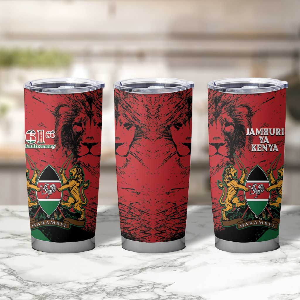 Jamhuri Ya Kenya Tumbler Cup African Lion - Coat Of Arms