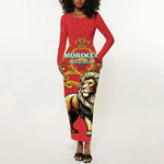 Personalised Morocco Long Sleeve Bodycon Dress Barbary Lion - Proclamation Day LT15
