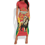 Personalised Morocco Short Sleeve Bodycon Dress Barbary Lion - Proclamation Day LT15