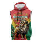 Personalised Morocco Sleeveless Hoodie Barbary Lion - Proclamation Day - African Pride