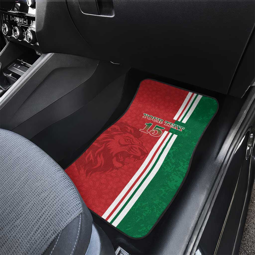 Custom Afro Morocco Football Car Mats With Islamic Pattern