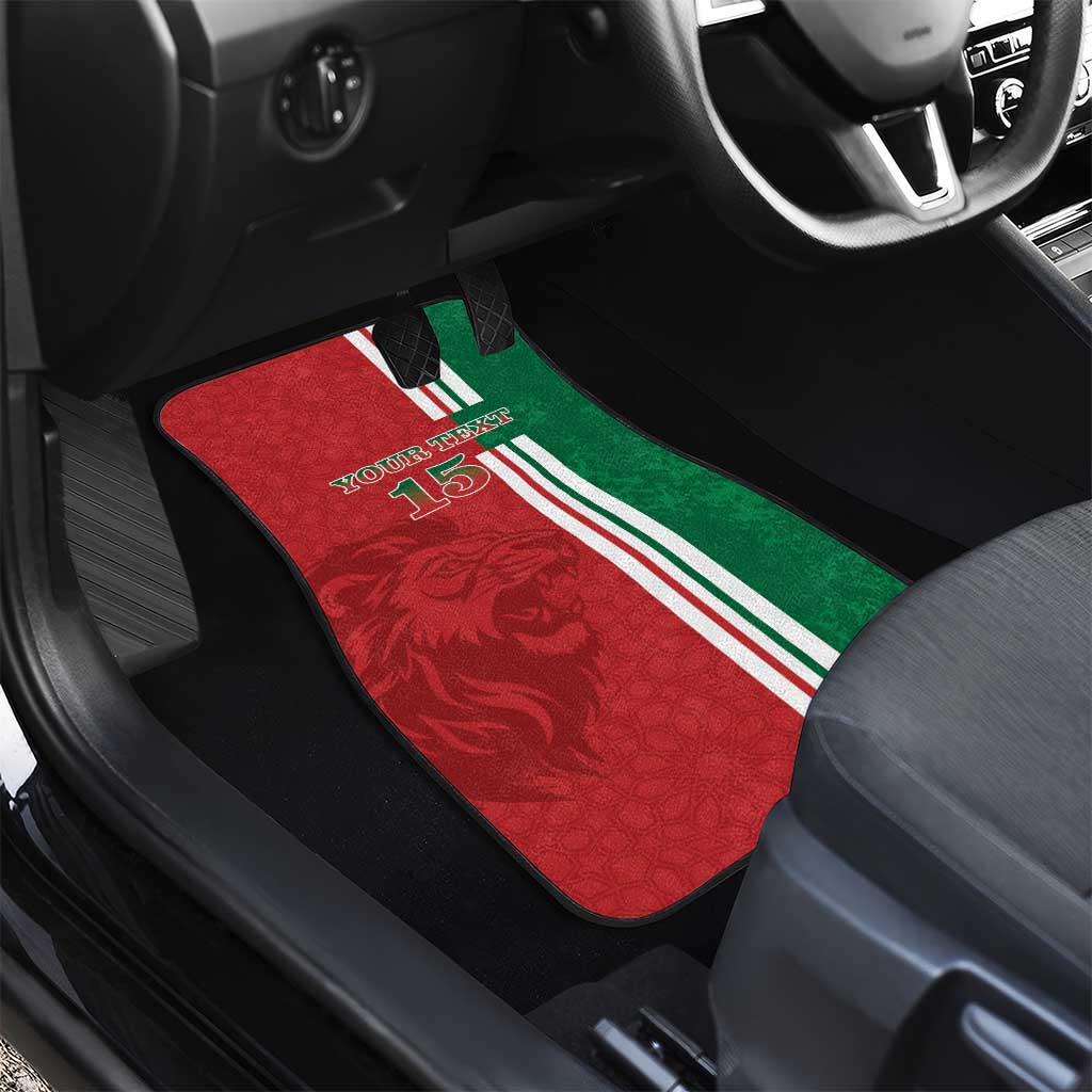 Custom Afro Morocco Football Car Mats With Islamic Pattern