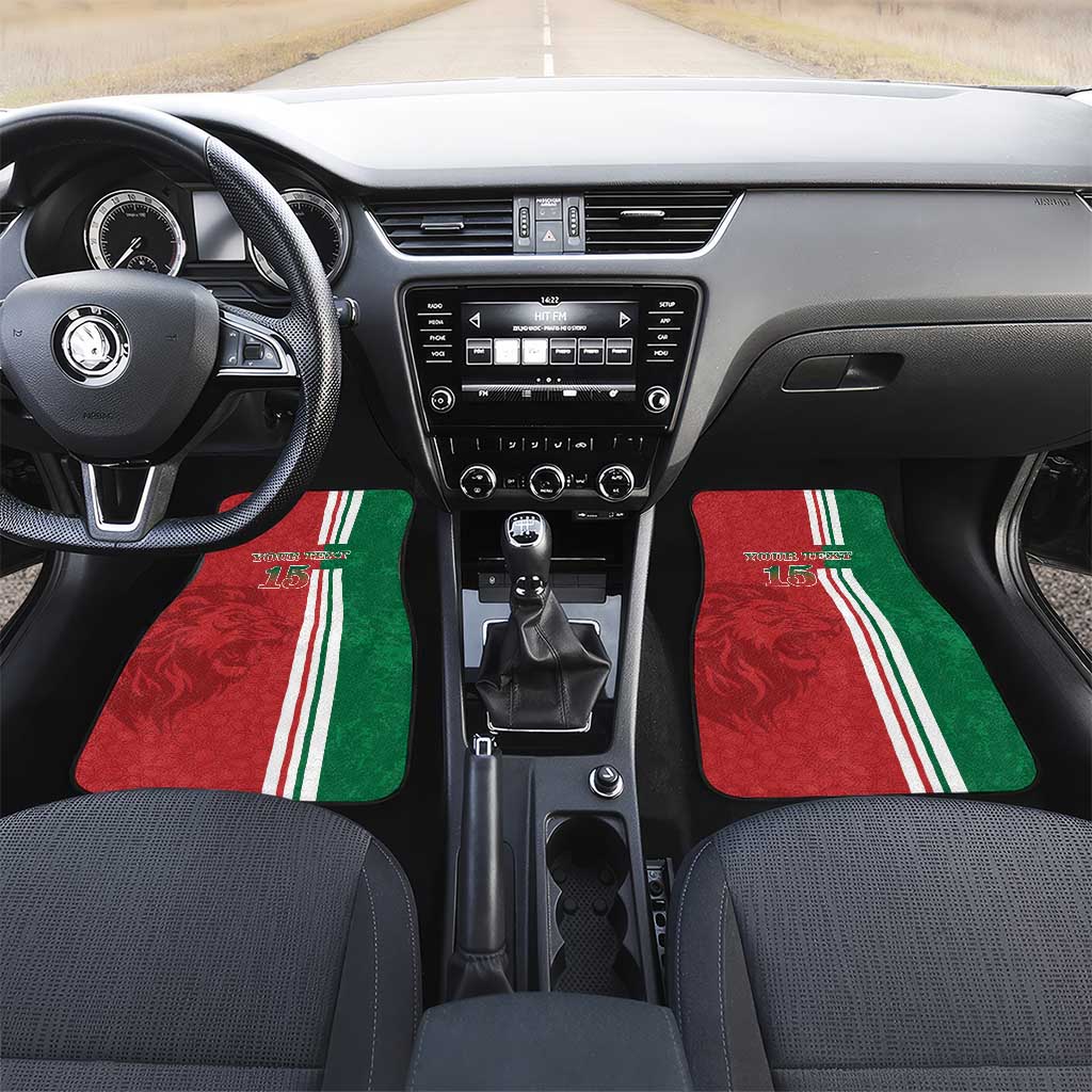 Custom Afro Morocco Football Car Mats With Islamic Pattern