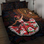 Ladies Sega Dance Quilt Bed Set Paisley Mix African Pattern