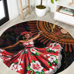 Ladies Sega Dance Round Carpet Paisley Mix African Pattern