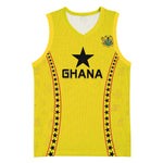 Custom Ghana Football Basketball Jersey Mix Adinkra Pattern - African Pride