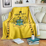 Custom Ghana Football Blanket Mix Adinkra Pattern