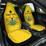 Custom Ghana Football Car Seat Cover Mix Adinkra Pattern