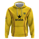 Custom Ghana Football Hoodie Mix Adinkra Pattern