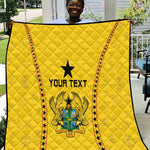 Custom Ghana Football Quilt Mix Adinkra Pattern