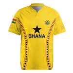 Custom Ghana Football Rugby Jersey Mix Adinkra Pattern