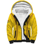 Custom Ghana Football Sherpa Hoodie Mix Adinkra Pattern