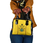 Custom Ghana Football Shoulder Handbag Mix Adinkra Pattern