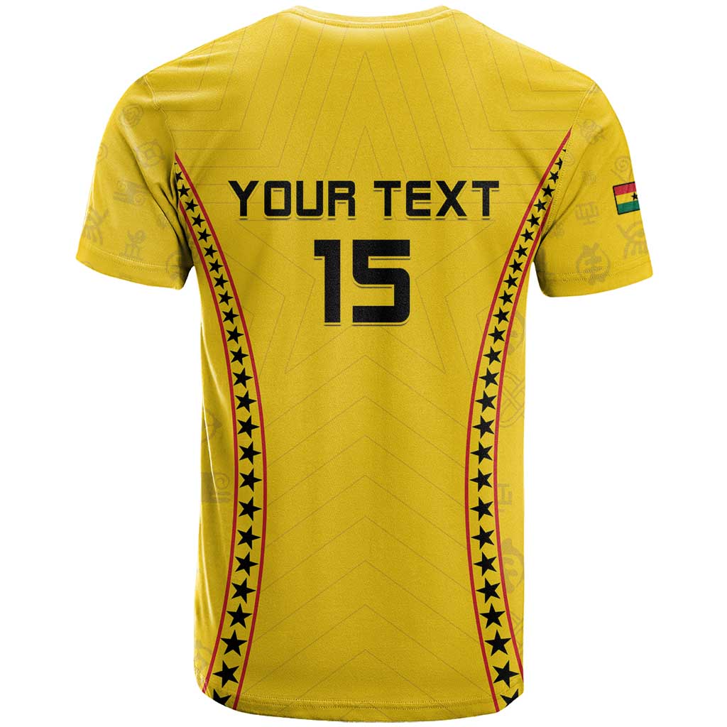 Custom Ghana Football T shirt Mix Adinkra Pattern