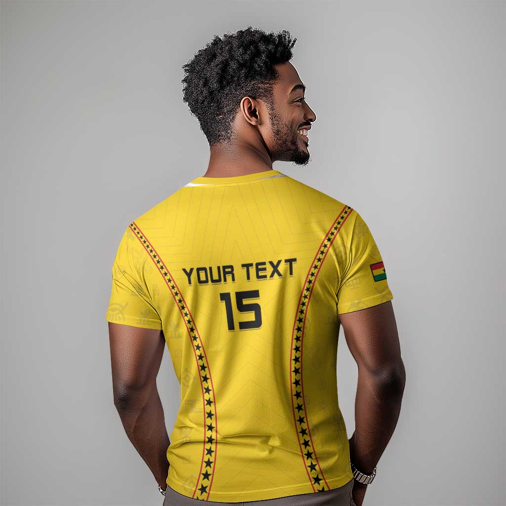 Custom Ghana Football T shirt Mix Adinkra Pattern