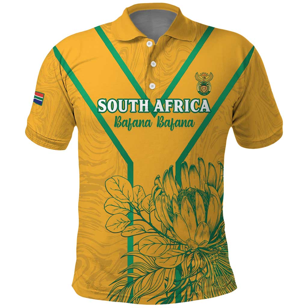Custom Afro South Africa Soccer Polo Shirt Go Champions