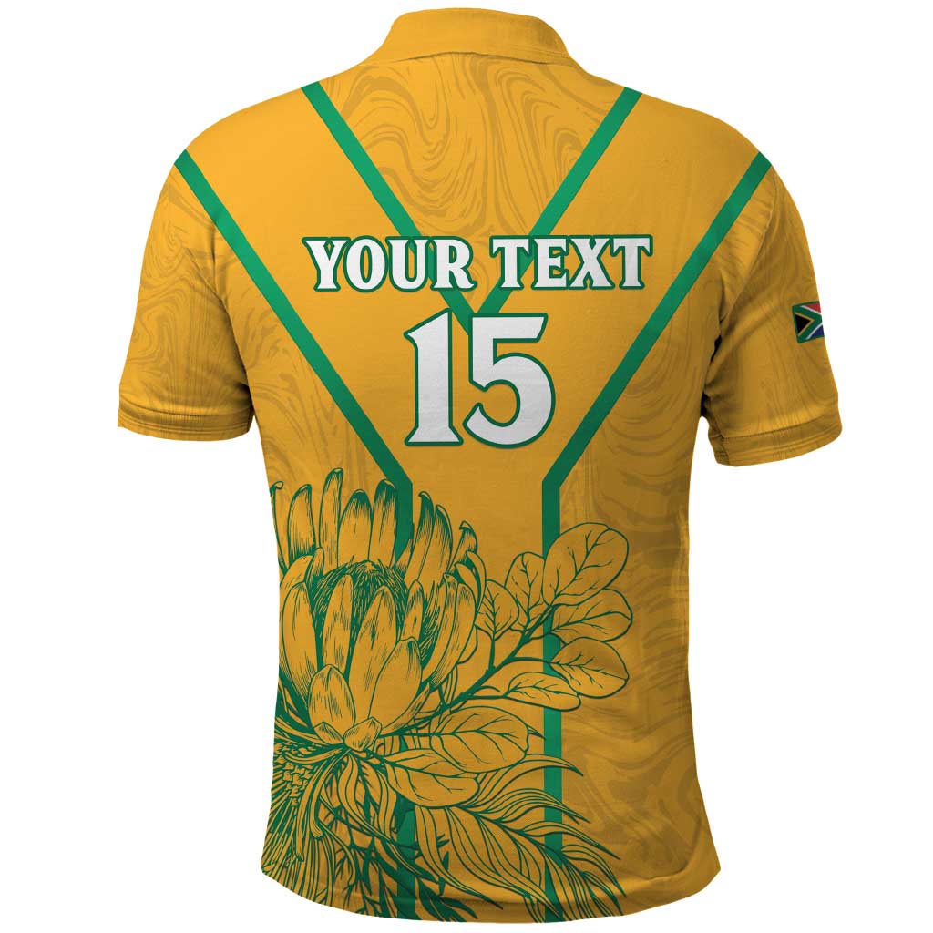 Custom Afro South Africa Soccer Polo Shirt Go Champions