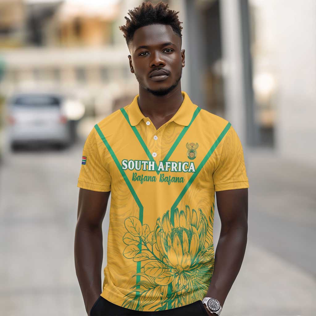Custom Afro South Africa Soccer Polo Shirt Go Champions