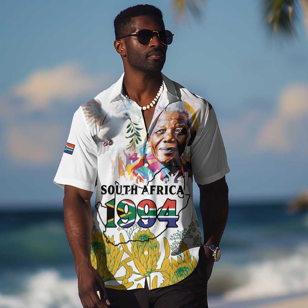 Afro South Africa Freedom Day Hawaiian Shirt Nelson Mandela