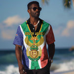 Personalised South Africa Hawaiian Shirt Coat Of Arms Flag Style