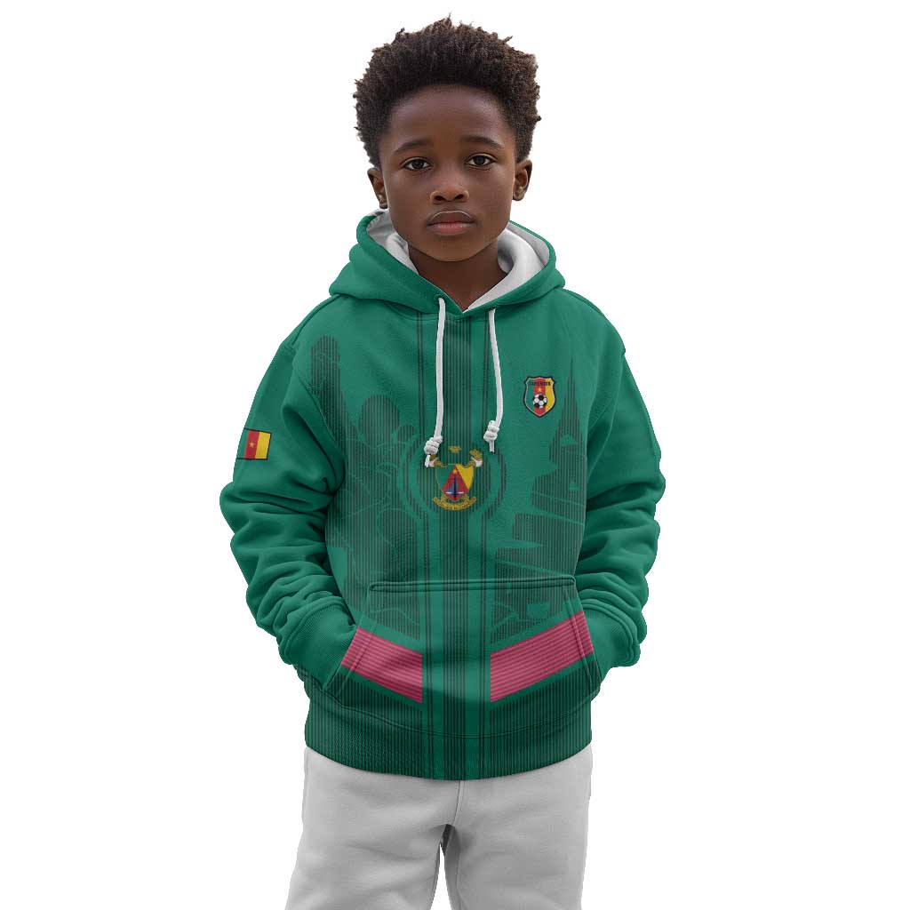 Custom Cameroun Football Kid Hoodie Allez les Lions
