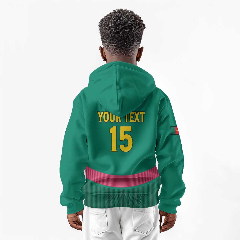 Custom Cameroun Football Kid Hoodie Allez les Lions