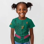 Custom Cameroun Football Kid T shirt Allez les Lions