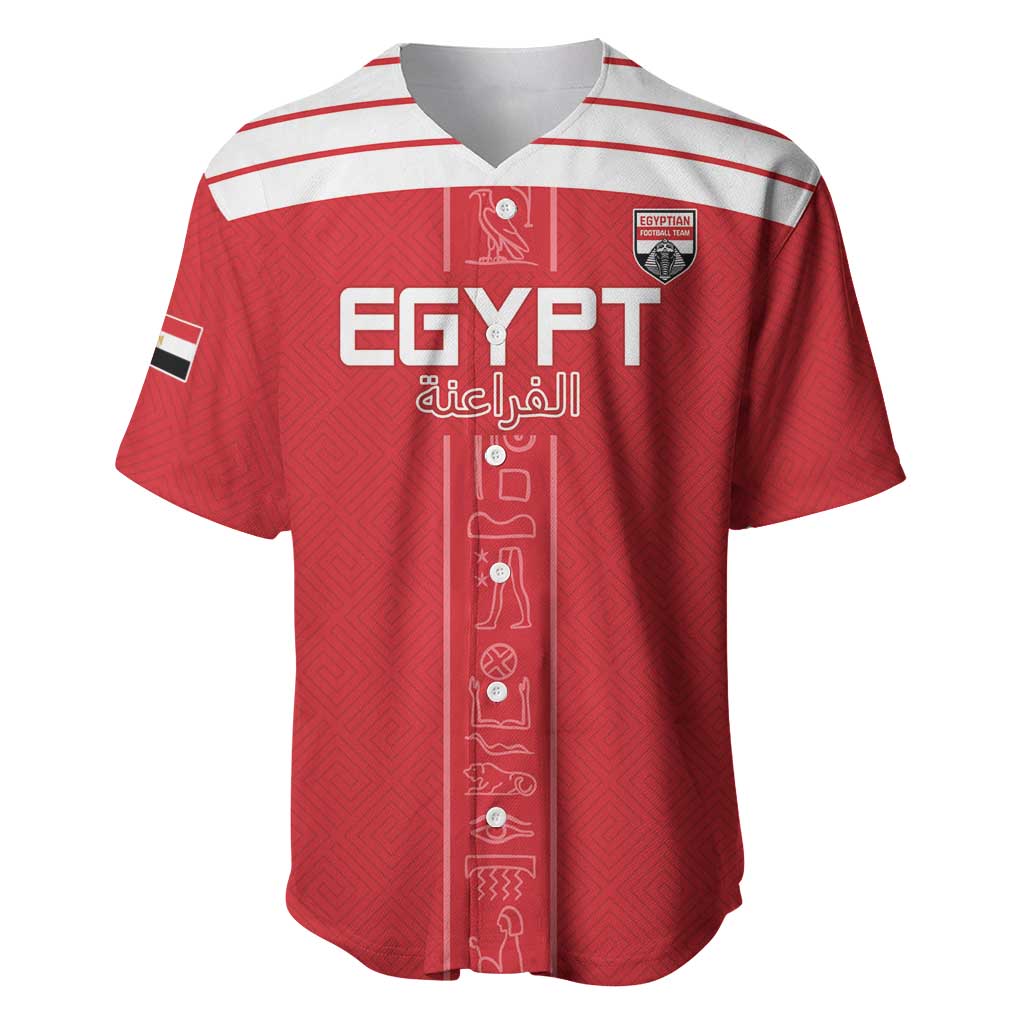 Egyptian Football Custom Baseball Jersey Yalla Masr - Red Ver