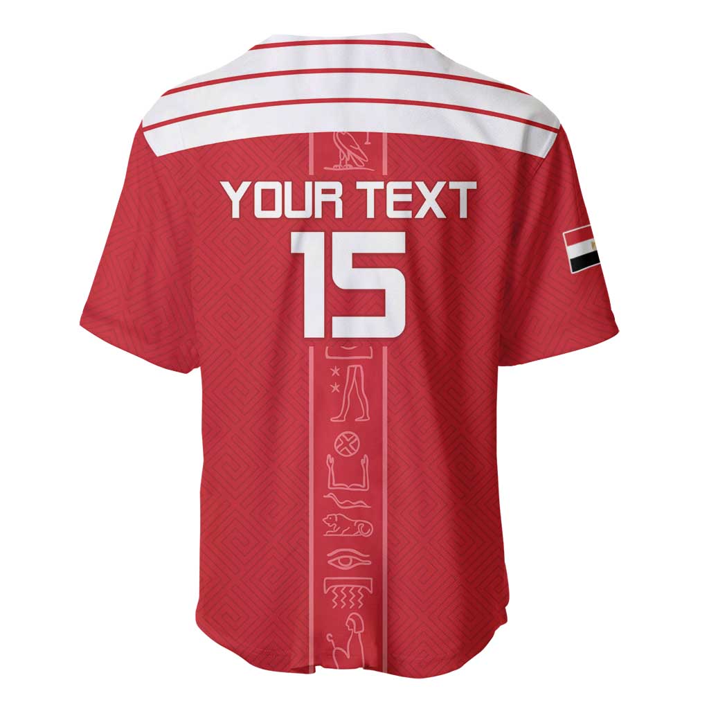 Egyptian Football Custom Baseball Jersey Yalla Masr - Red Ver