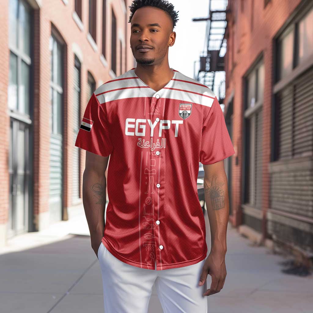 Egyptian Football Custom Baseball Jersey Yalla Masr - Red Ver