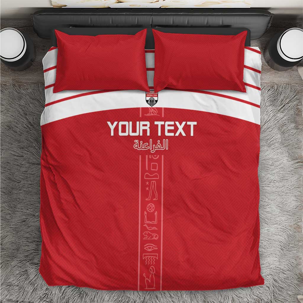 Egyptian Football Custom Bedding Set Yalla Masr - Red Ver