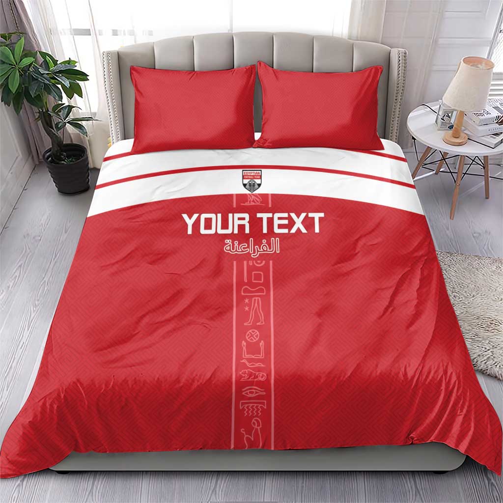 Egyptian Football Custom Bedding Set Yalla Masr - Red Ver