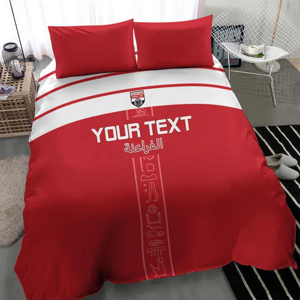 Egyptian Football Custom Bedding Set Yalla Masr - Red Ver