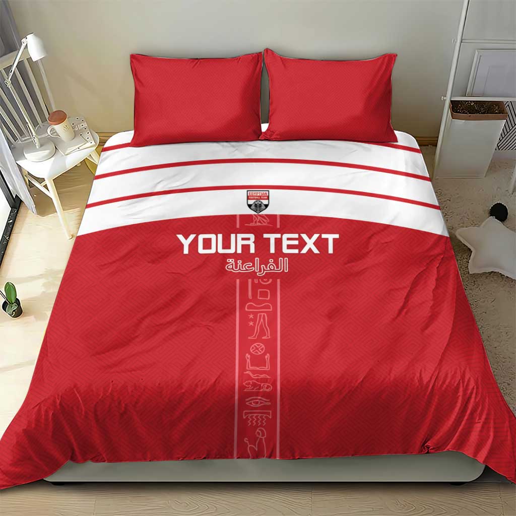 Egyptian Football Custom Bedding Set Yalla Masr - Red Ver