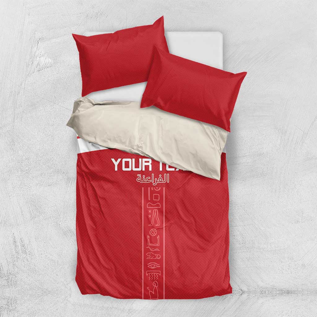 Egyptian Football Custom Bedding Set Yalla Masr - Red Ver