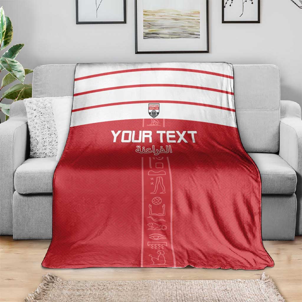 Egyptian Football Custom Blanket Yalla Masr - Red Ver
