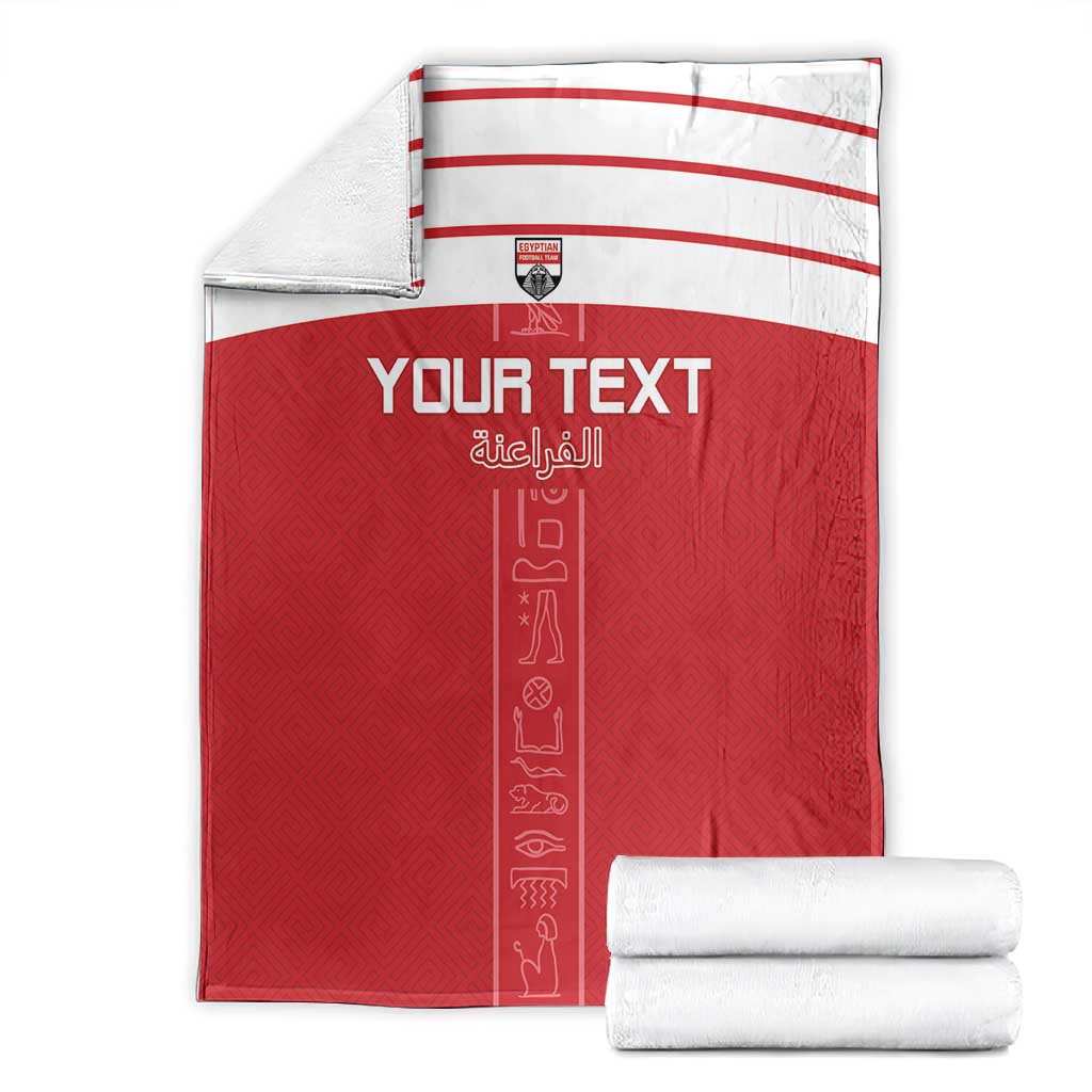 Egyptian Football Custom Blanket Yalla Masr - Red Ver
