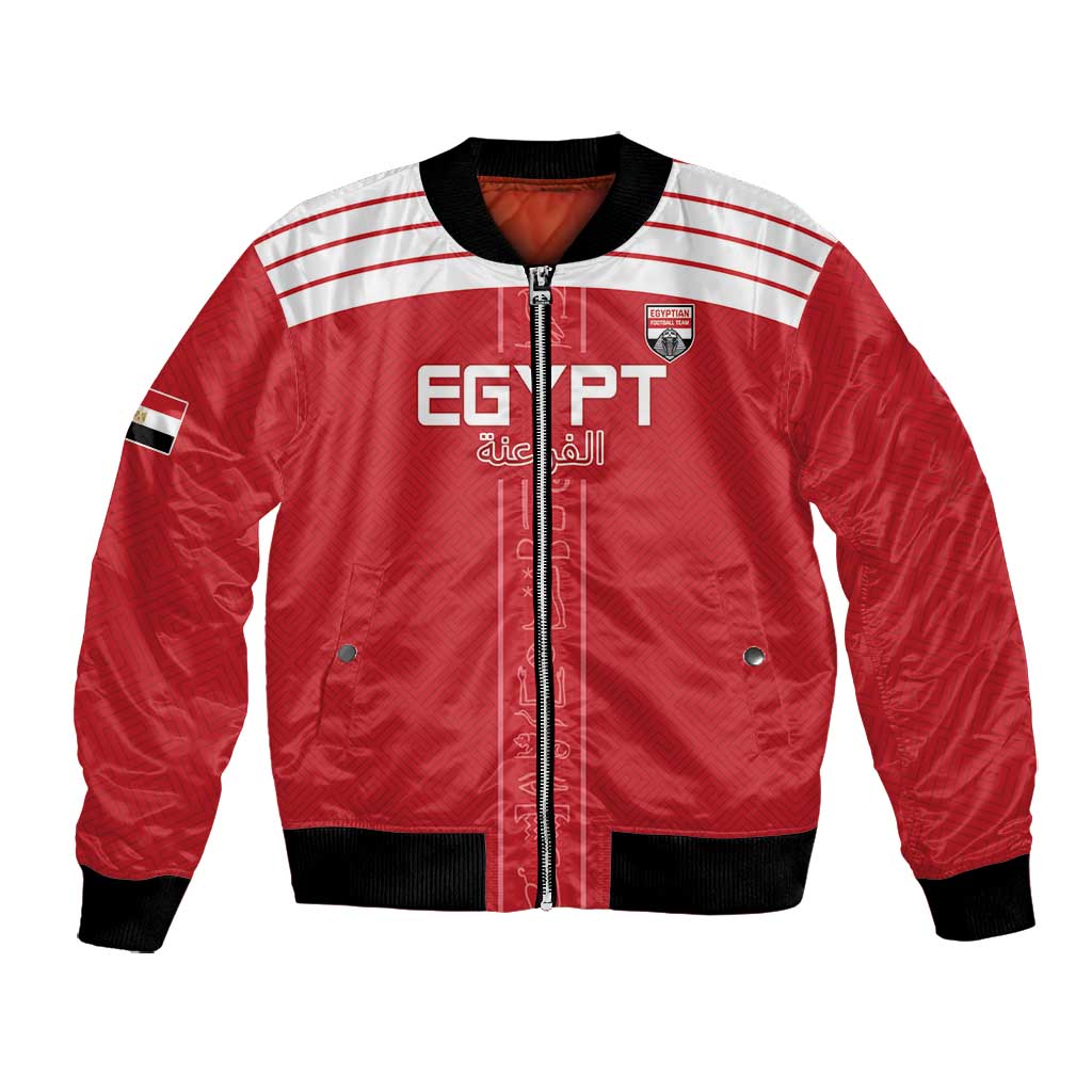 Egyptian Football Custom Bomber Jacket Yalla Masr - Red Ver
