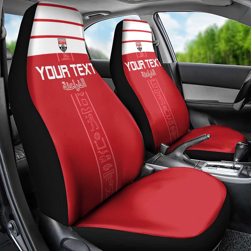 Egyptian Football Custom Car Seat Cover Yalla Masr - Red Ver
