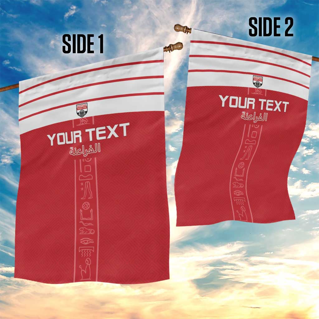 Egyptian Football Custom Garden Flag Yalla Masr - Red Ver