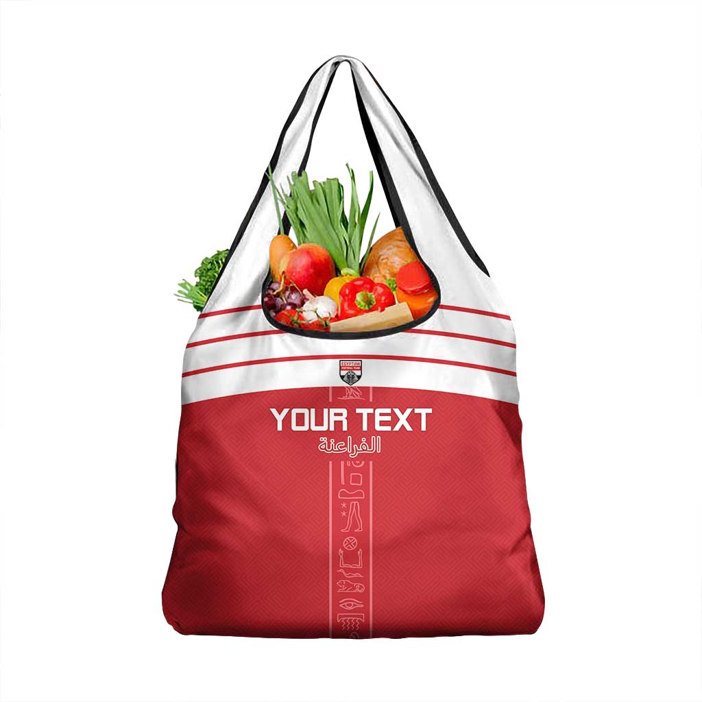 Egyptian Football Custom Grocery Bag Yalla Masr - Red Ver