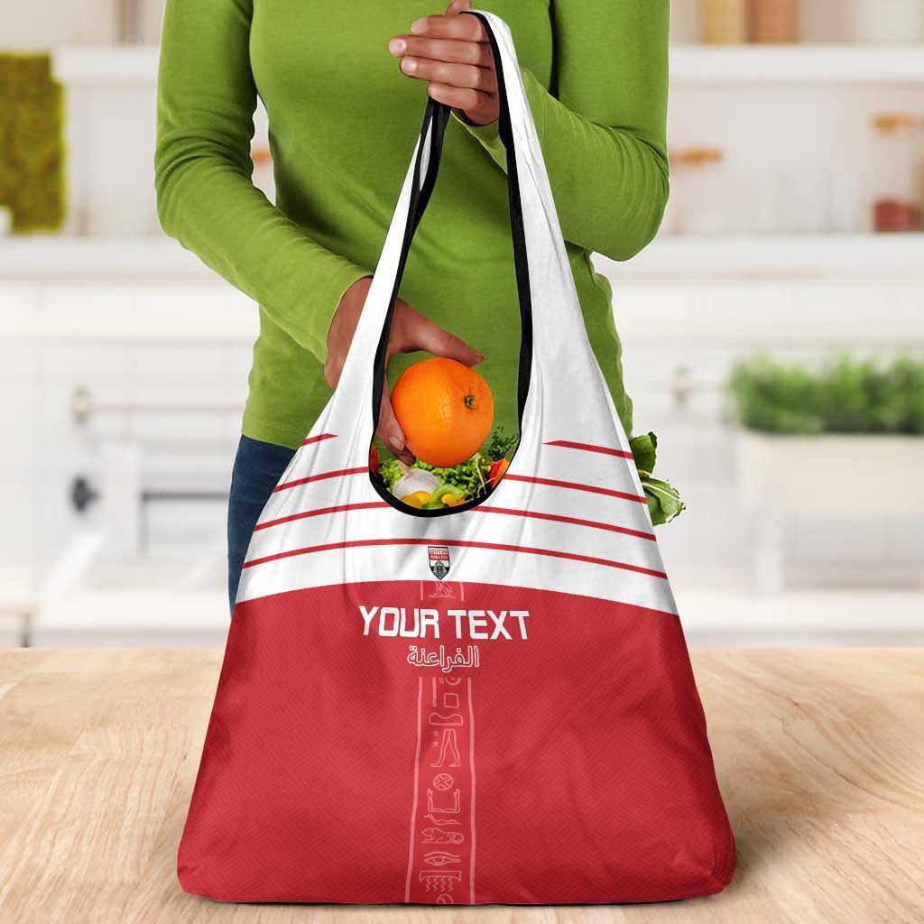 Egyptian Football Custom Grocery Bag Yalla Masr - Red Ver