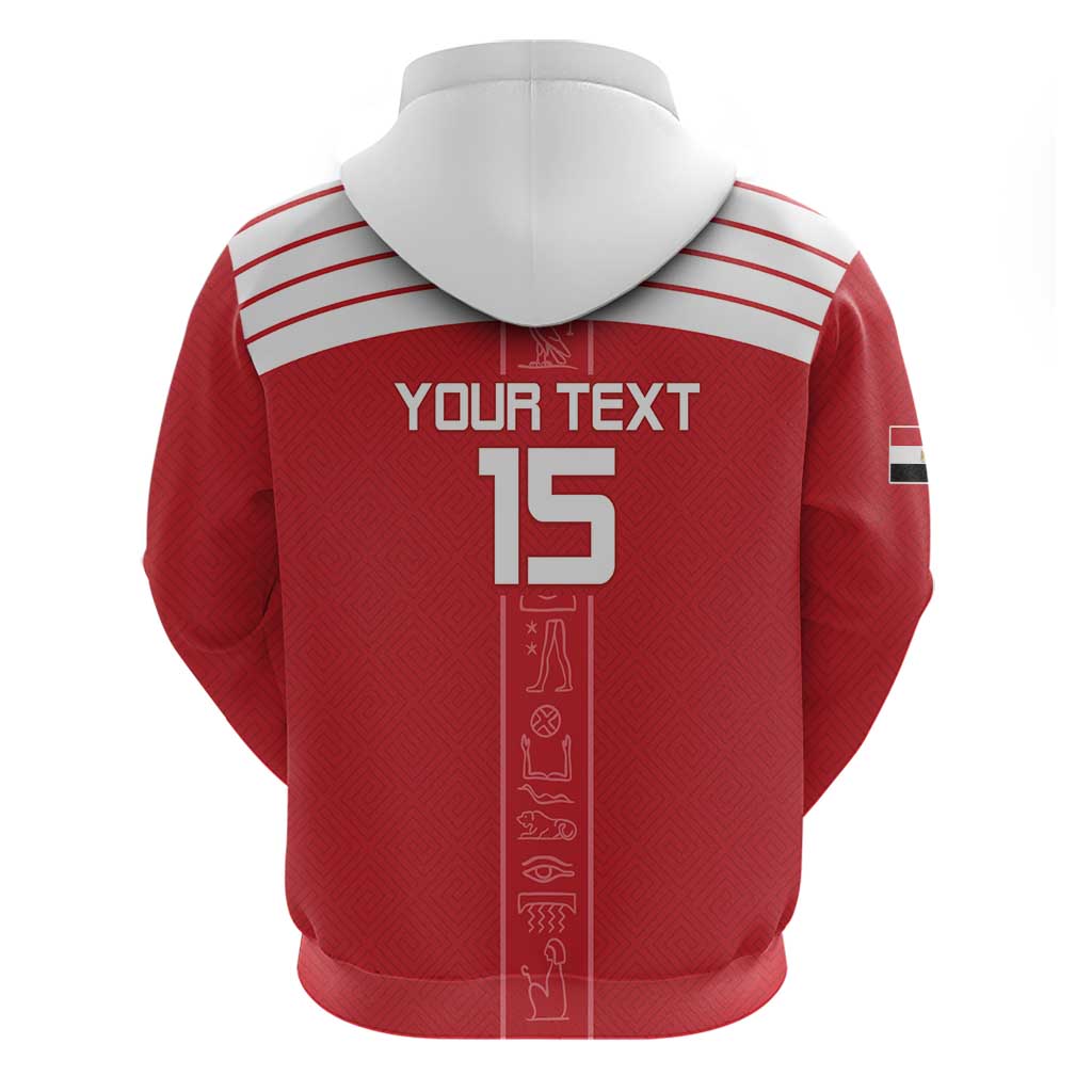 Egyptian Football Custom Hoodie Yalla Masr - Red Ver